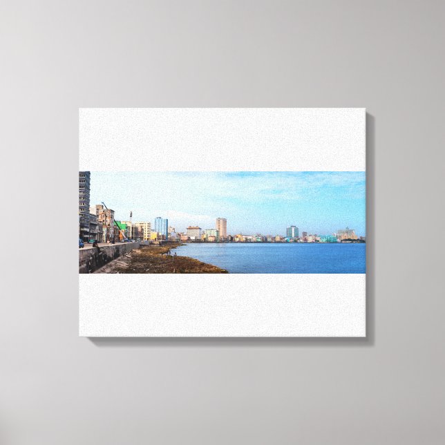 Impressão Em Tela Cidade de Havana (Frente)