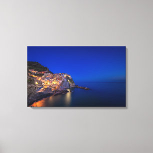 Impressão Em Tela Cidade de Manarola no Cinque Terre na noite