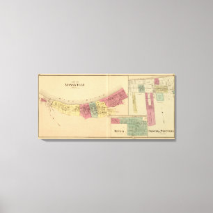 Impressão Em Tela Cidade de Maysville com Chester e Woodville