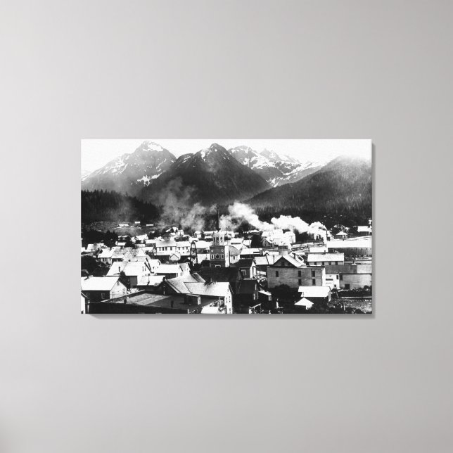 Impressão Em Tela Cidade de Sitka, Alasca com Pirâmide (Frente)