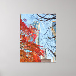 Impressão Em Tela Cidade em Vermelho