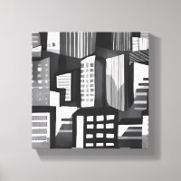 Cidade Geométrica Moderna | Contemporâneo Preto e