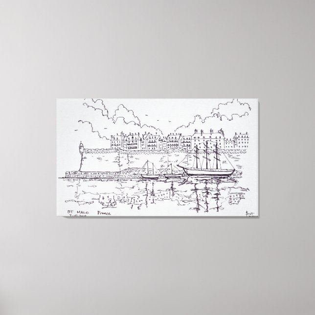 Impressão Em Tela Cidade murada de Santo-Malo | Bretanha, França (Frente)