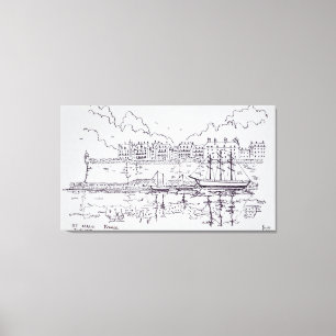 Impressão Em Tela Cidade Murada de Santo-Malo  Brittany, França