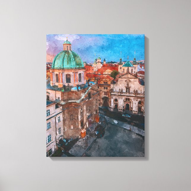 Impressão Em Tela Cidade vintage (Frente)