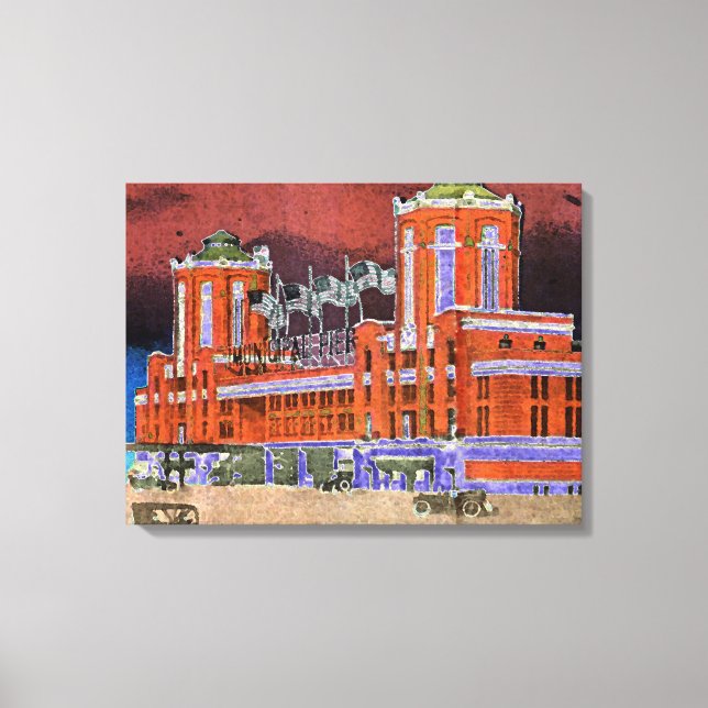 Impressão Em Tela Cidade Windy de marinho Pier Chicago, 1920 (Frente)