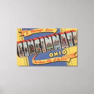 Impressão Em Tela Cincinnati, Ohio - grandes cenas 2 da letra