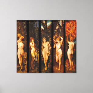 Impressão Em Tela Cinco Sentidos 1872