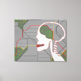 Impressão Em Tela cinza