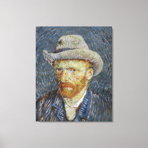 Impressão Em Tela Cinza Autoretrato Van Gogh Sentiu Ódio Na Pintura