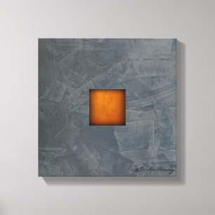 Impressão Em Tela Cinza Dourada Stucco Moderna Arte