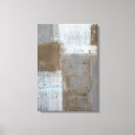 Impressão Em Tela cinza 'Rolando com ela' e Abstrato-arte castanha