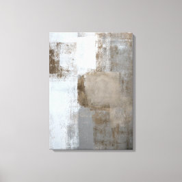 Impressão Em Tela cinzas "calmas e neutras" e Abstrato-arte castanha