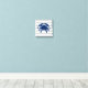 Impressão Em Tela Cinzas de caranguejo azul marinho e tiras brancas (Insitu(Wood Floor))