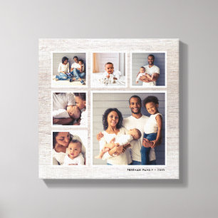 Impressão Em Tela Cinzas rústicas colagem quadrada resistida da fot