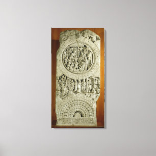 Impressão Em Tela Cinzelando descrevendo uma história do Jatakas,