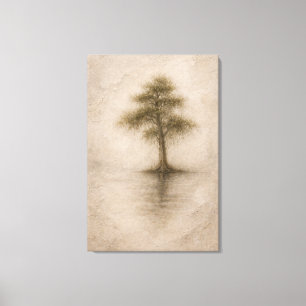 Impressão Em Tela Cipreste Antigo   Arte de Paisagem   Esticado