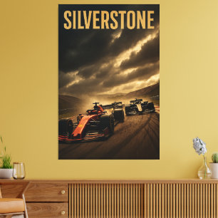 Impressão Em Tela Circuito de Silverstone Grande Prêmio Britânico F1