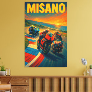 Impressão Em Tela Circuito Mundial Misano Marco Simoncelli MotoGP It