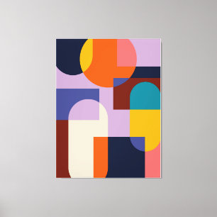Impressão Em Tela círculo de fundo abstrato geométrico