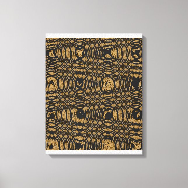 Impressão Em Tela Círculo de Onda de Abstrato Moderno do Leopardo Ne (Frente)