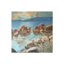 Círculo de Pedras no Lago Tahoe Impressionismo