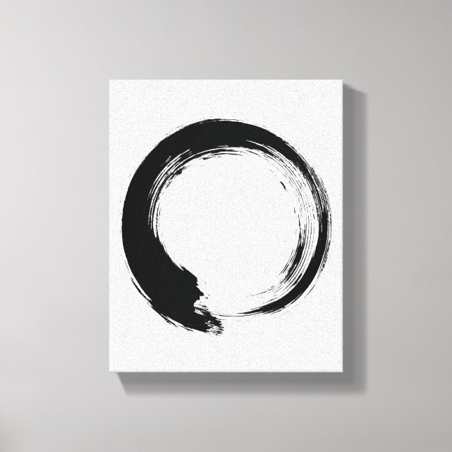 Impressão Em Tela Círculo Enso Zen (Frente)