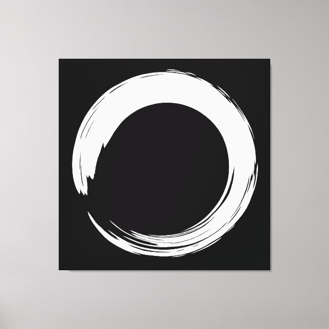 Impressão Em Tela Círculo Zen Enso (Frente)