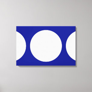 Impressão Em Tela Círculos brancos em azul