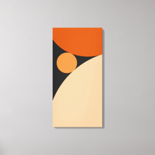 Impressão Em Tela Círculos de abstrato laranja e de pêssego