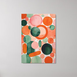 Impressão Em Tela Círculos de Aquarela