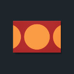 Impressão Em Tela Círculos Laranja em Vermelho<br><div class="desc">Esse padrão geométrico em negrito apresenta um ponto laranja grande no centro e duas meias-círculos laranja nas bordas de um fundo vermelho. Se quiser adicionar um monograma ou imagem ao design,  clique no botão "Personalizar!". Imagem criada digitalmente. Copyright © 2011 Claire E. Skinner. Todos os direitos reservados.</div>