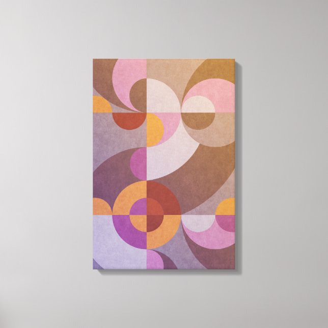 Impressão Em Tela Círculos retrorreflectores de abstrato geométrica  (Frente)