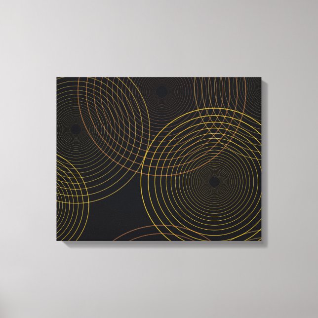 Impressão Em Tela Círculos simples, modernos, legal e de linha fina (Frente)