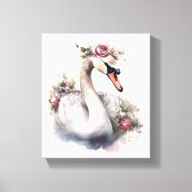 Cisne com Rosa