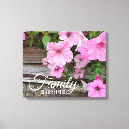 Impressão Em Tela Citação da Família Petunias Rosa
