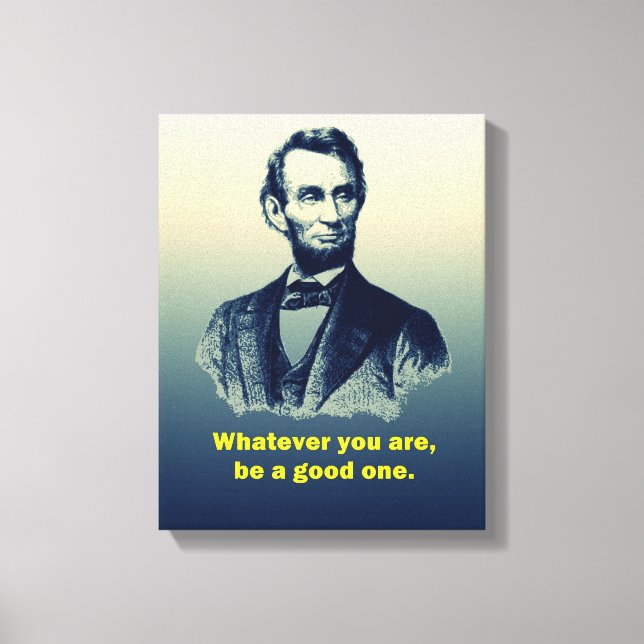 Impressão Em Tela Citação de Abraham Lincoln (Frente)
