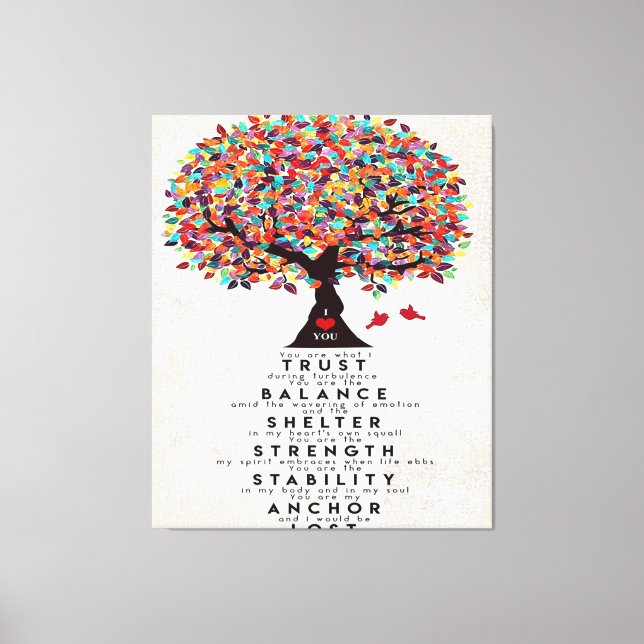 Impressão Em Tela Citação De Amor Para Marido | Bonito presente (Frente)