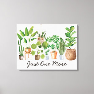 Impressão Em Tela Citação de jardinagem aquarela de planta de casa 