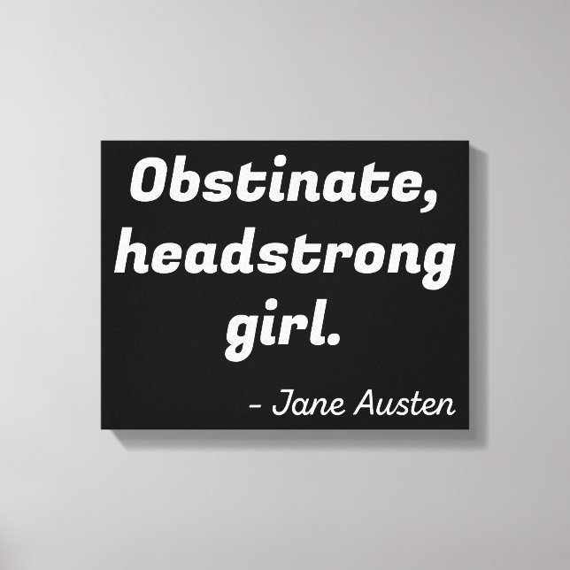 Impressão Em Tela Citação de Orgulho e Preconceito II (Frente)