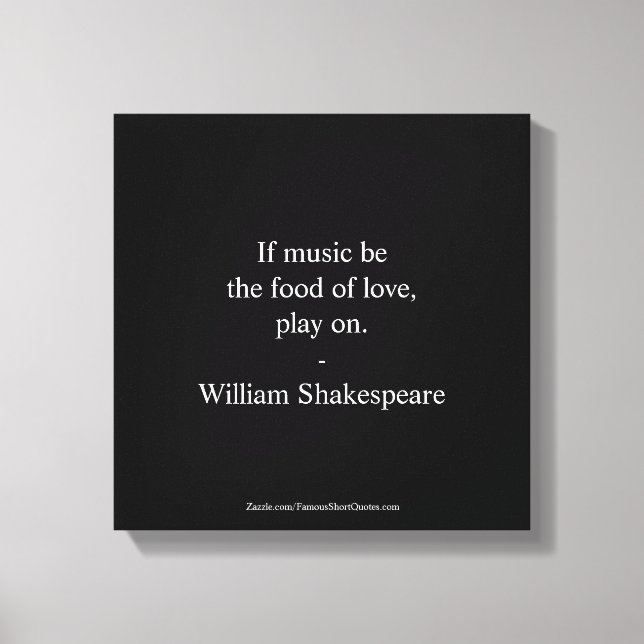 Impressão Em Tela Citação de William Shakespeare - Amor (Frente)