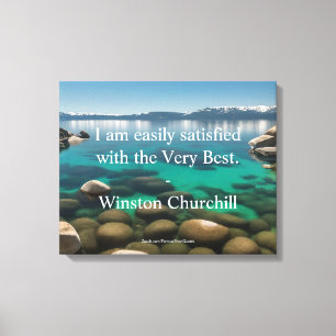 Impressão Em Tela Citação de Winston Churchill; O Melhor de Todos
