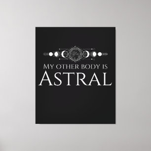 Impressão Em Tela Citação Divertida de Projeto Astral