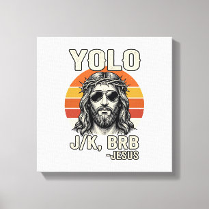 Impressão Em Tela Citação engraçada de Jesus vintage gravura design 