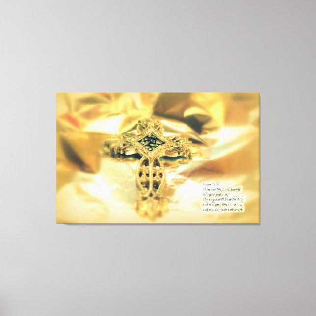 Impressão Em Tela Citação entre cruzamentos e Bíblias - Cristianismo (Frente)