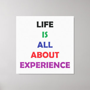 Impressão Em Tela Citação Motivacional A Vida É Tudo Sobre Experiênc