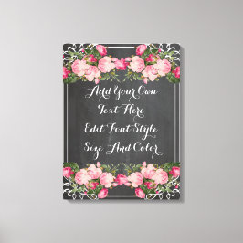 Impressão Em Tela Citação personalizada do quadro de proteção floral