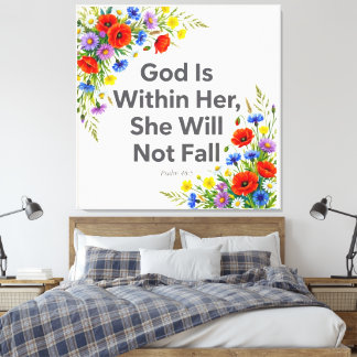 Impressão Em Tela Citação Religiosa Inspiradora em Tela Envolvida co