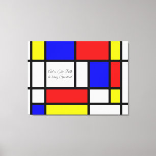 Impressão Em Tela Citações da arte do estilo de Piet Mondrian ou s