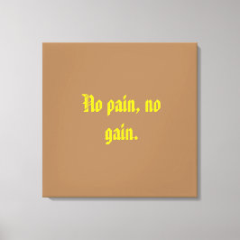 Impressão Em Tela Citações de motivação de academia e marrom claro